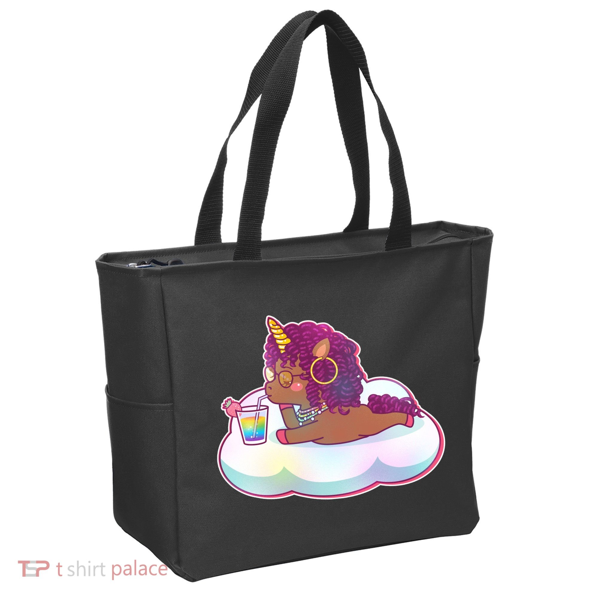 Cute Afro Unicorn Tote Bag