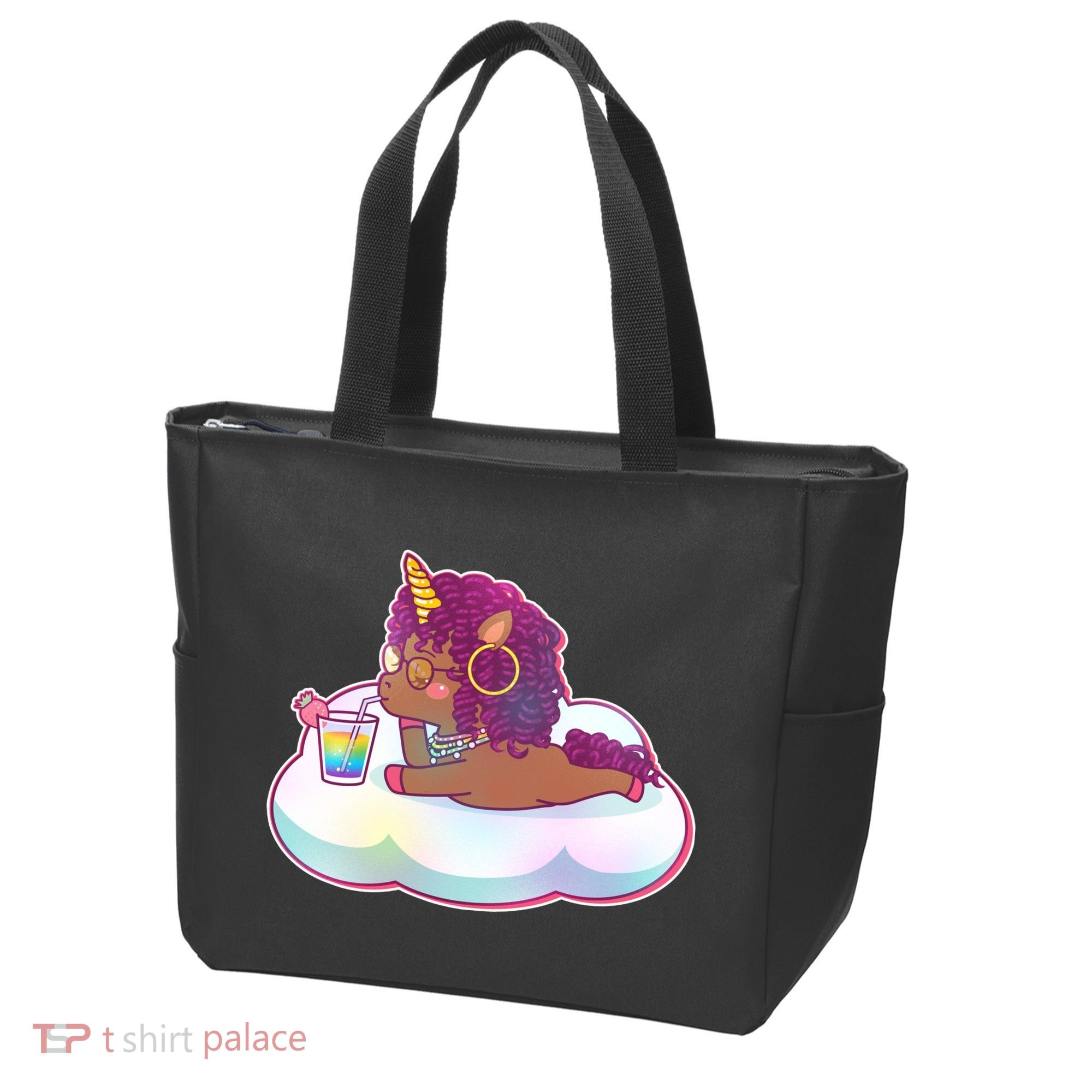 Cute Afro Unicorn Tote Bag