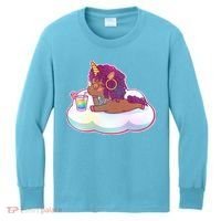Cute Afro Unicorn Kids Long Sleeve Shirt thumb 0