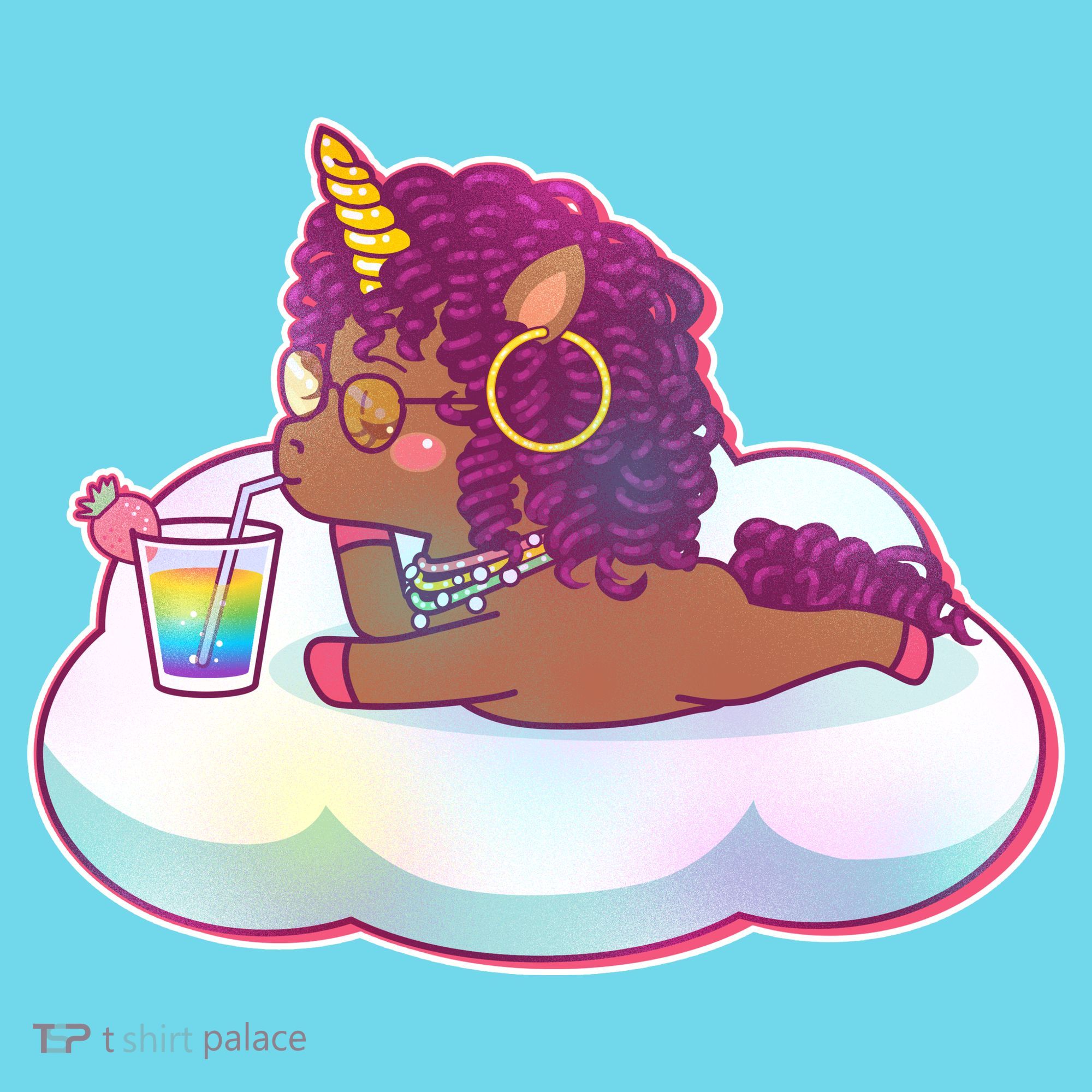 Cute Afro Unicorn Kids T-Shirt