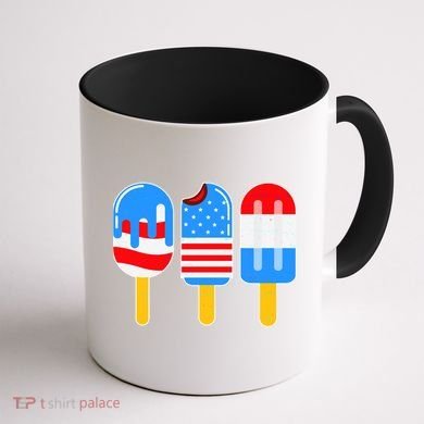 Cute American Flag Popsicles  Coffee Mug back