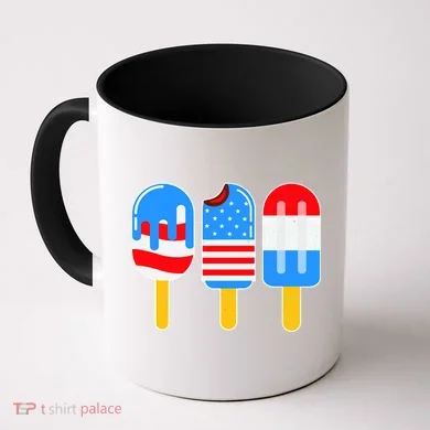 Cute American Flag Popsicles  Coffee Mug