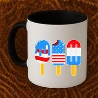 Cute American Flag Popsicles  Coffee Mug thumb 2