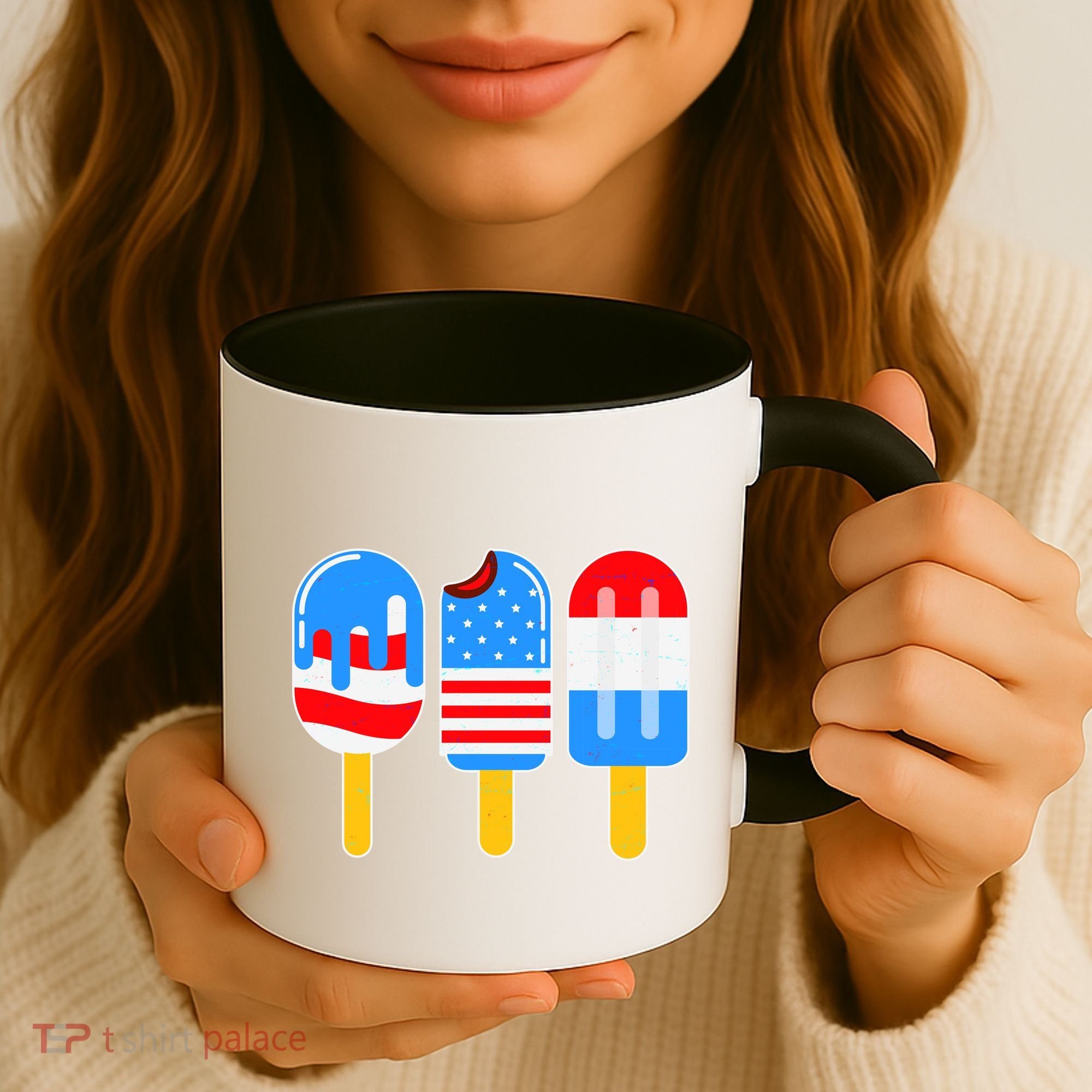 Cute American Flag Popsicles  Coffee Mug