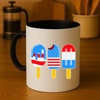 Cute American Flag Popsicles  Coffee Mug thumb 4