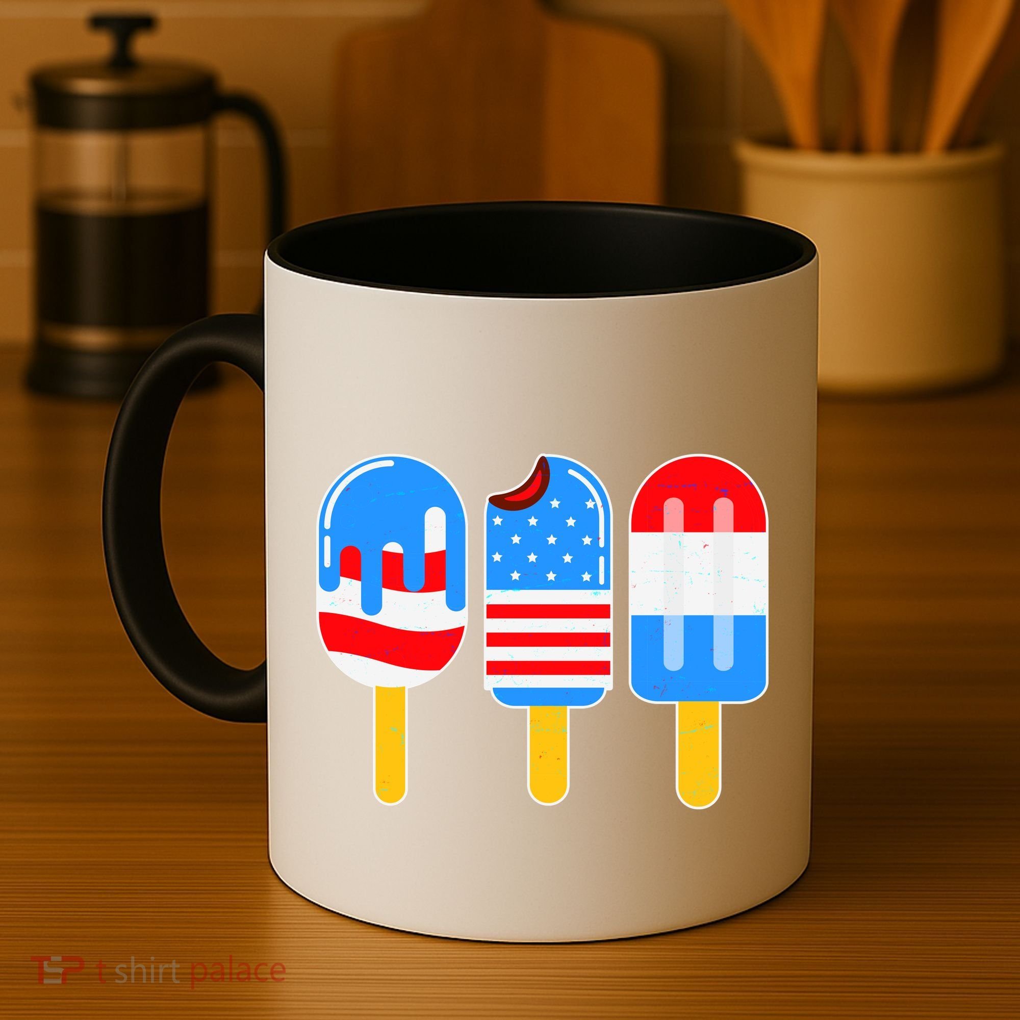 Cute American Flag Popsicles  Coffee Mug
