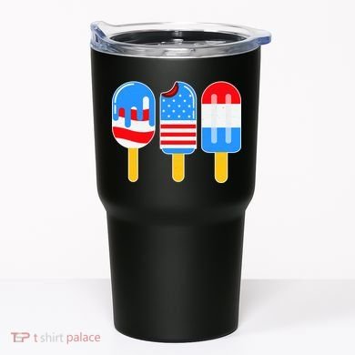 Cute American Flag Popsicles  Tumbler