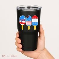 Cute American Flag Popsicles  Tumbler thumb 2