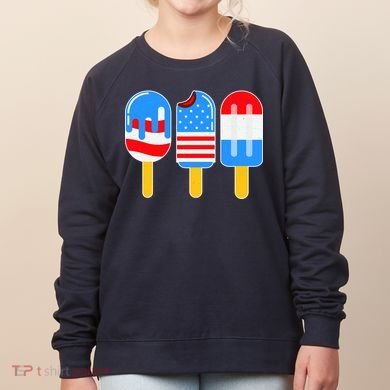 Cute American Flag Popsicles  Women's Sweatshirt