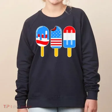 Cute American Flag Popsicles  Women's Sweatshirt