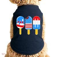 Cute American Flag Popsicles  Doggie Tank thumb 0