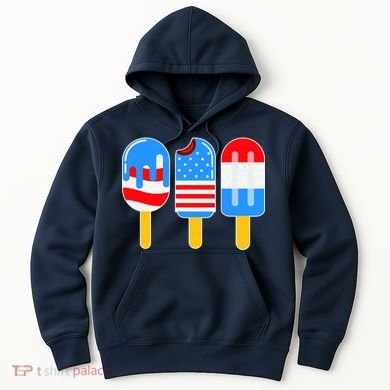 Cute American Flag Popsicles  Hoodie
