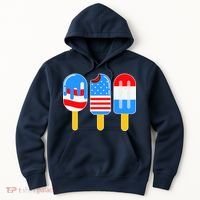 Cute American Flag Popsicles  Hoodie thumb 0