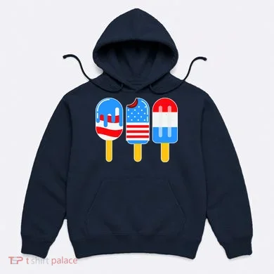 Cute American Flag Popsicles Hoodie
