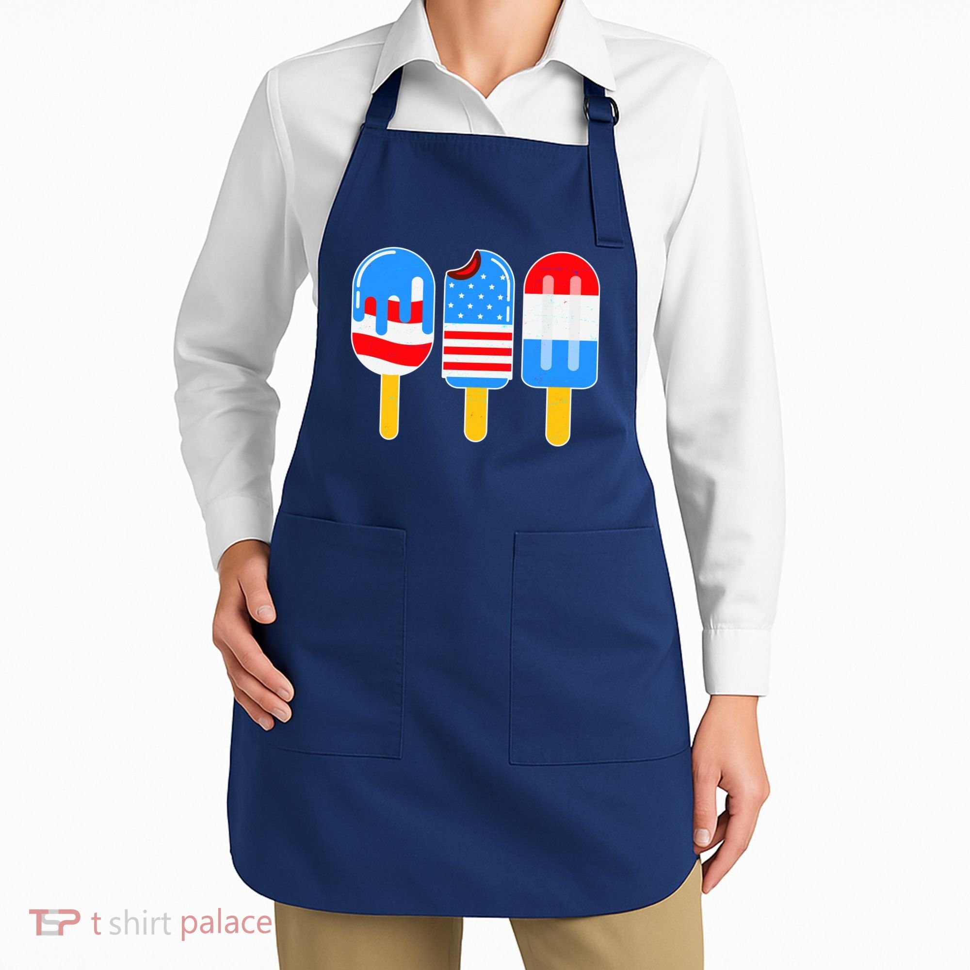 Cute American Flag Popsicles  Apron