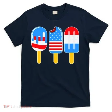 Cute American Flag Popsicles  T-Shirt