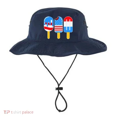 Cute American Flag Popsicles  Bucket Hat