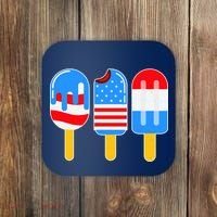 Cute American Flag Popsicles  Coaster thumb 0