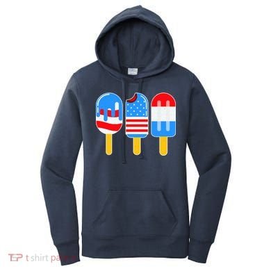 Cute American Flag Popsicles  Women's Hoodie