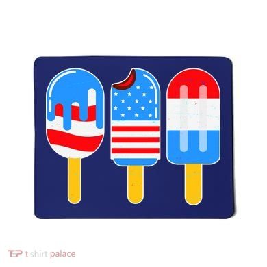 Cute American Flag Popsicles  Mousepad