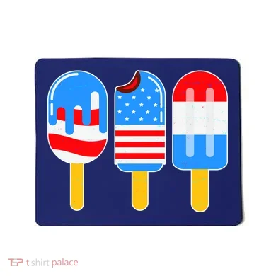 Cute American Flag Popsicles  Mousepad