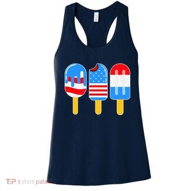 Cute American Flag Popsicles  Women's Tank Top