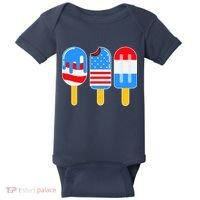 Cute American Flag Popsicles  Baby Bodysuit thumb 0