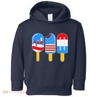 Cute American Flag Popsicles  Toddler Hoodie thumb 0