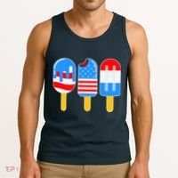 Cute American Flag Popsicles  Tank Top thumb 3