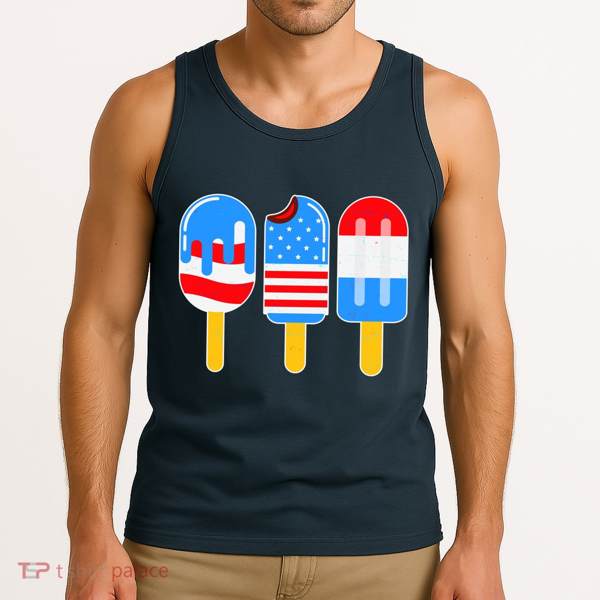 Cute American Flag Popsicles  Tank Top