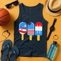 Cute American Flag Popsicles  Tank Top thumb 4