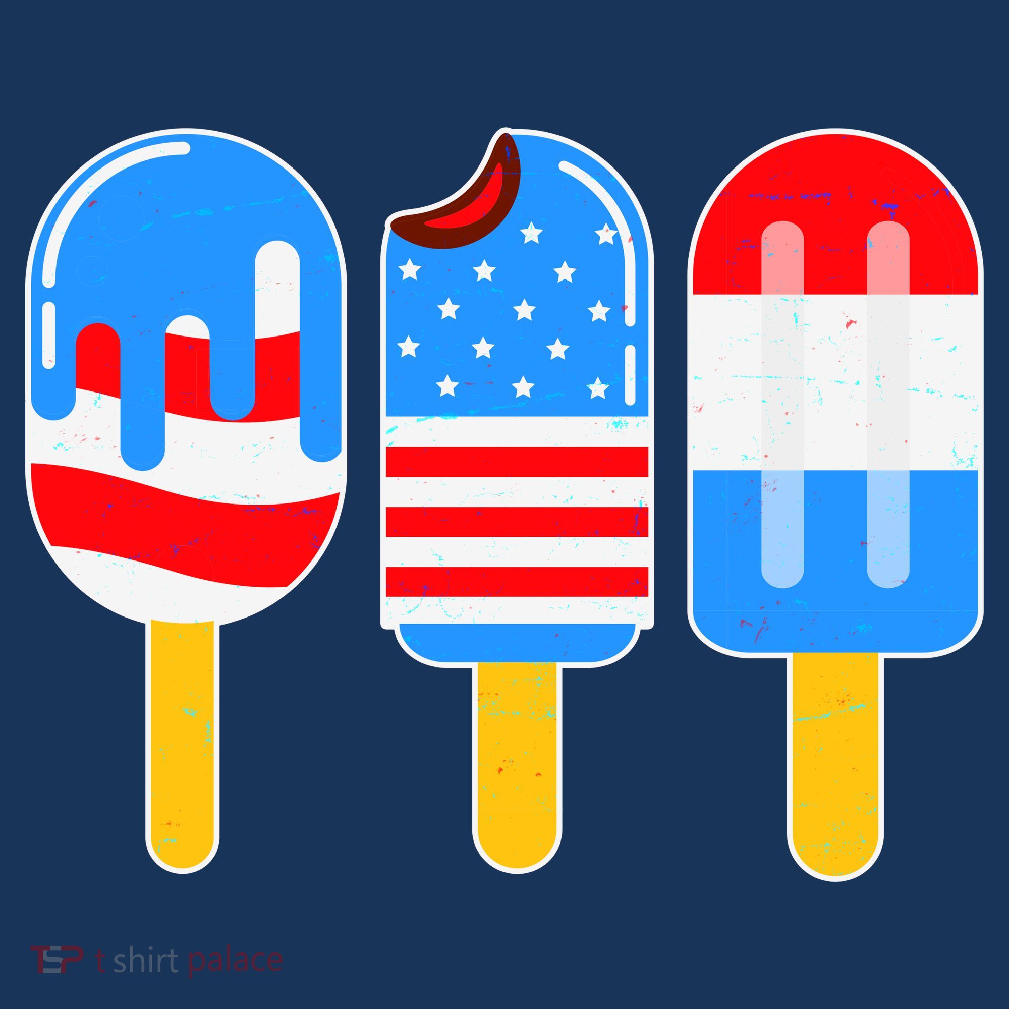 Cute American Flag Popsicles  Toddler T-Shirt