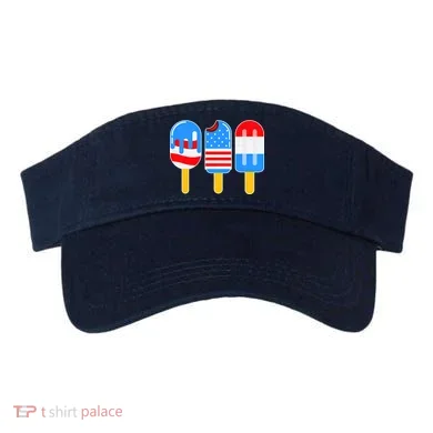 Cute American Flag Popsicles  Visor