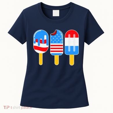 Cute American Flag Popsicles  Women's T-Shirt