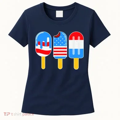 Cute American Flag Popsicles Women's T-Shirt
