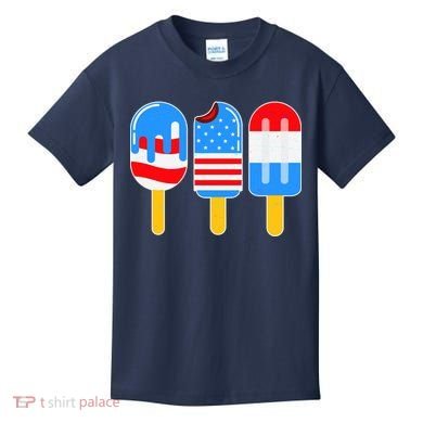 Cute American Flag Popsicles  Kids T-Shirt