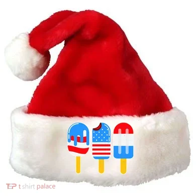 Cute American Flag Popsicles  Santa Hat