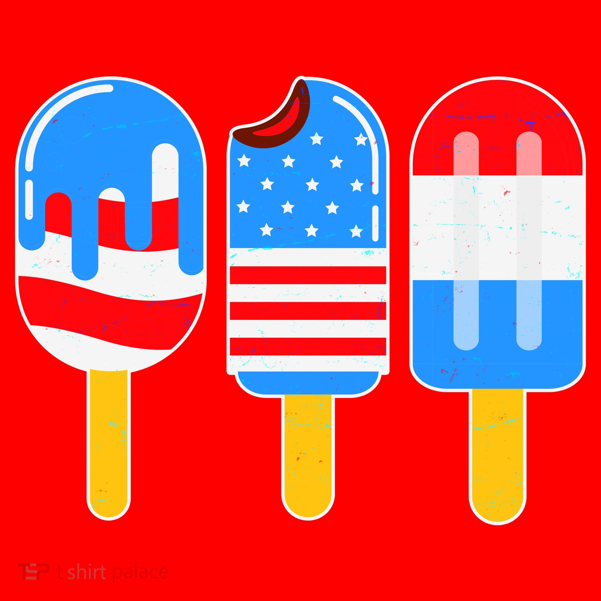 Cute American Flag Popsicles  Santa Hat