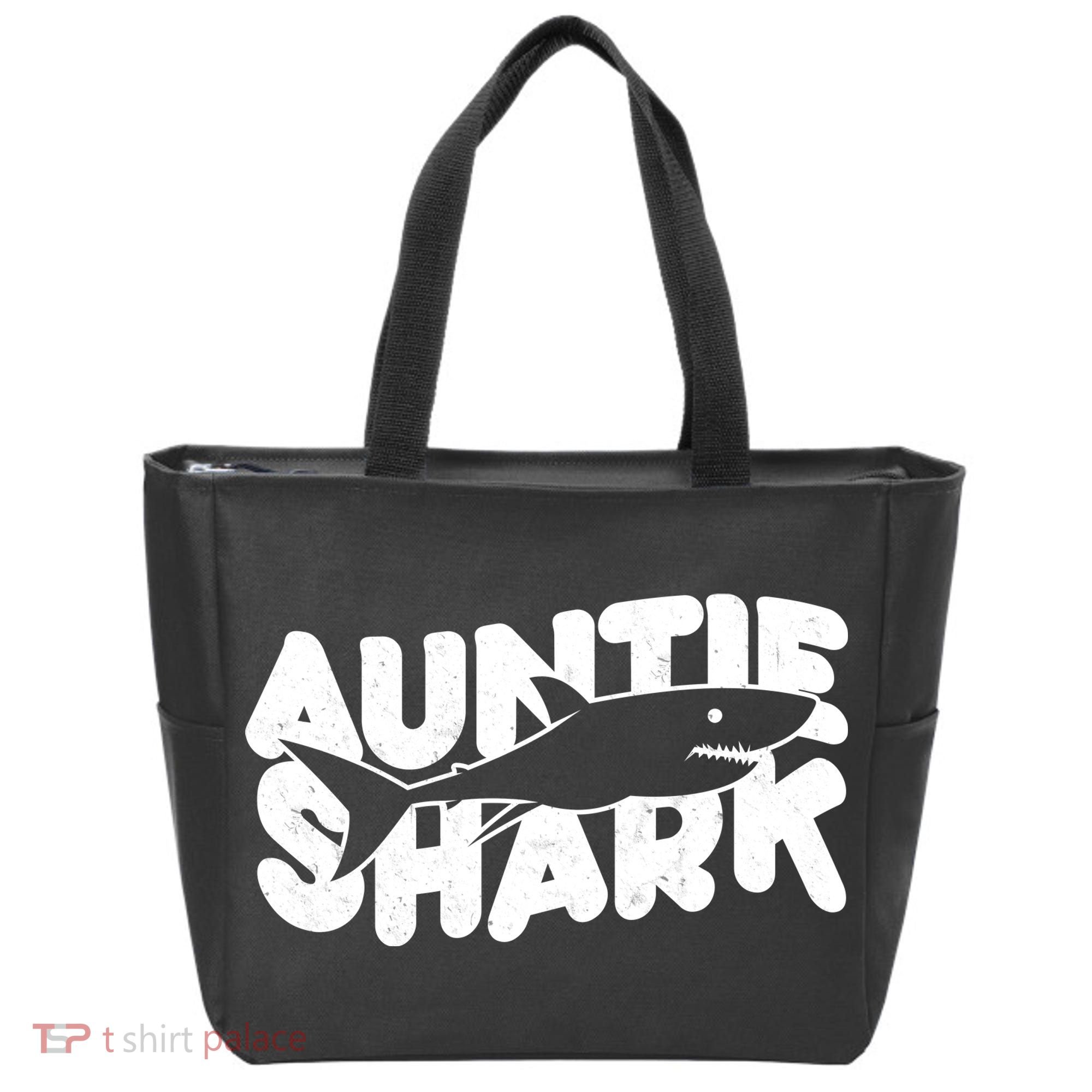 Cute Auntie Shark Tote Bag