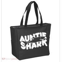 Cute Auntie Shark Tote Bag thumb 2
