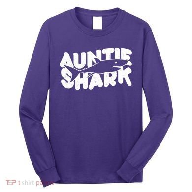 Cute Auntie Shark Long Sleeve Shirt