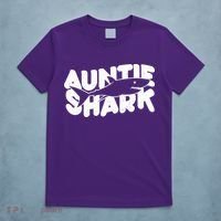 Cute Auntie Shark T-Shirt thumb 5