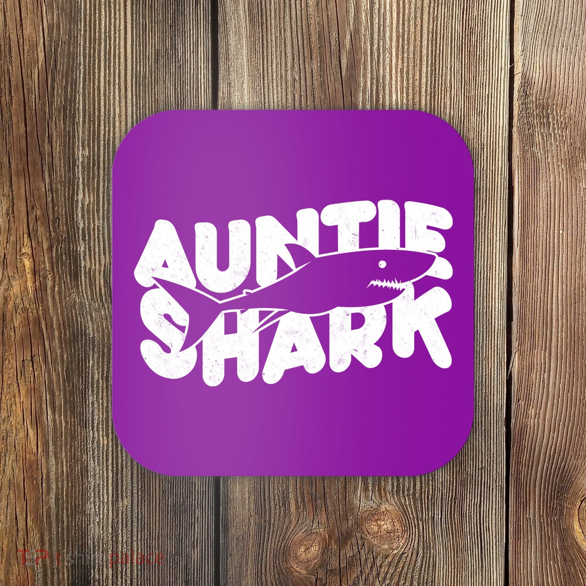 Cute Auntie Shark Coaster