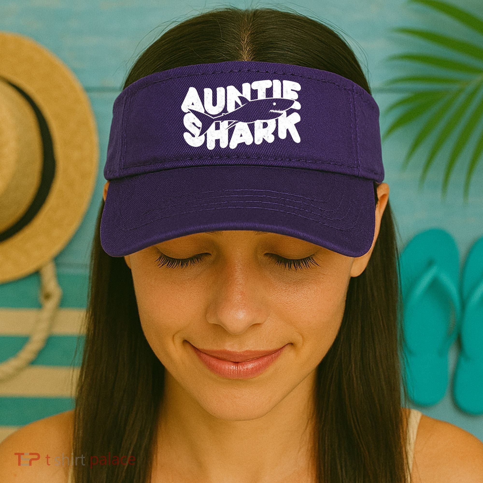 Cute Auntie Shark Visor