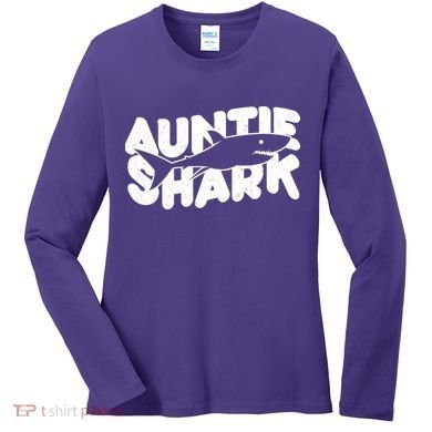 Cute Auntie Shark Women's Long Sleeve Shirt