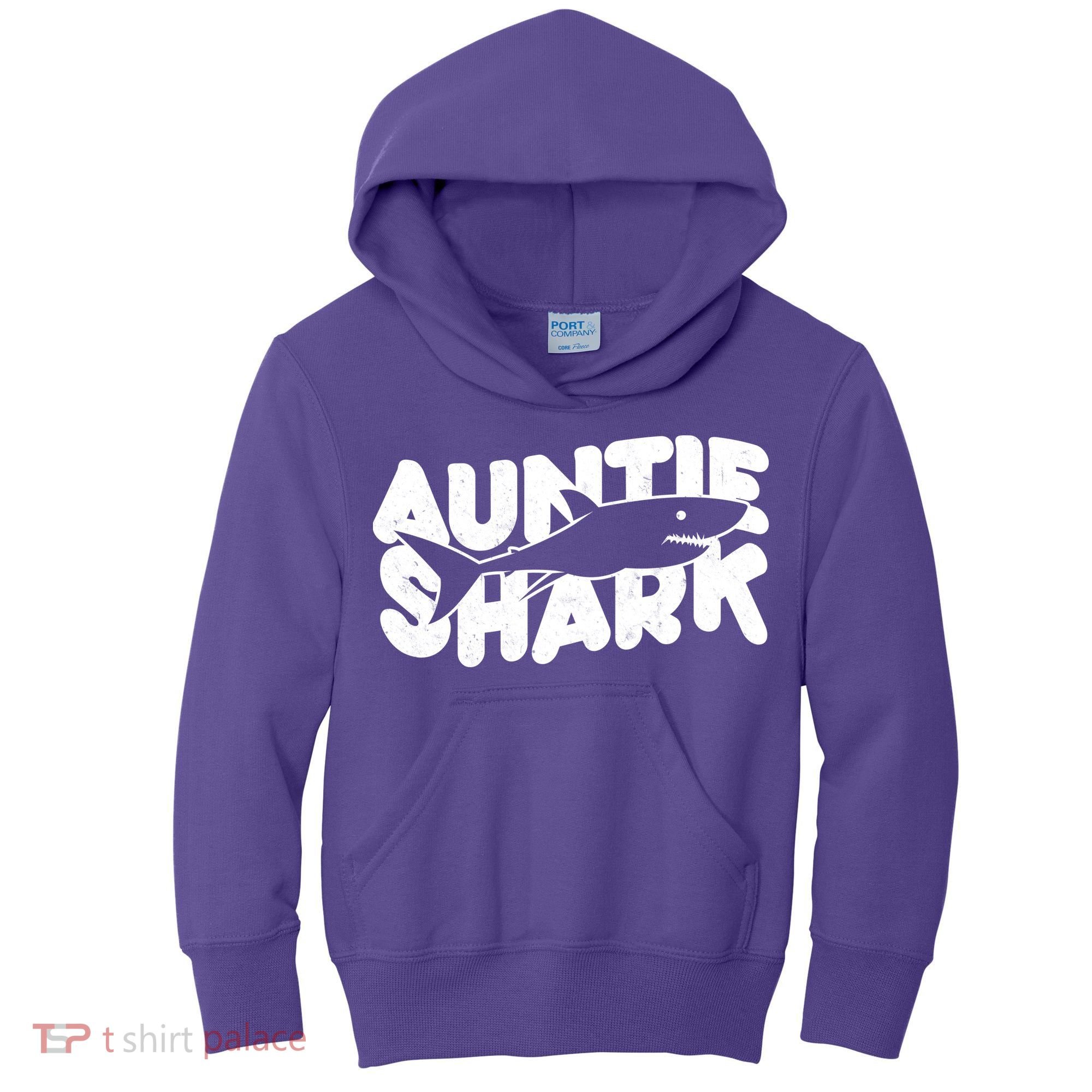 Cute Auntie Shark Kids Hoodie
