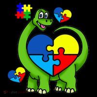 Cute Autism Dino Puzzle Piece Heart Coffee Mug thumb 5
