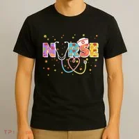 Cute Autumn Fall Patterns Nurse T-Shirt thumb 3
