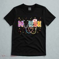 Cute Autumn Fall Patterns Nurse T-Shirt thumb 5