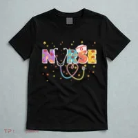 Cute Autumn Fall Patterns Nurse T-Shirt thumb 5